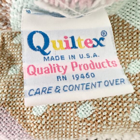 Quiltex Vintage USA Woven Fringe ABC Beatrix Potter Baby Blanket Throw Comforter - Picture 8 of 12